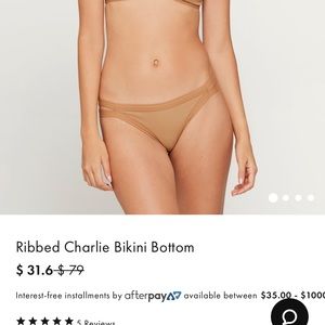 L*Space Ribbed Charlie Bikini Bottom M